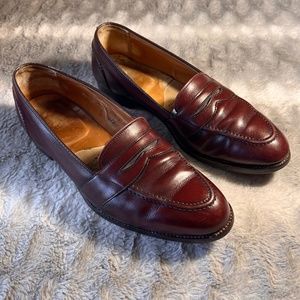 ALDEN New England Burgundy Penny Loafers Bespoke Shoes 683 Size 9 1/2 AC